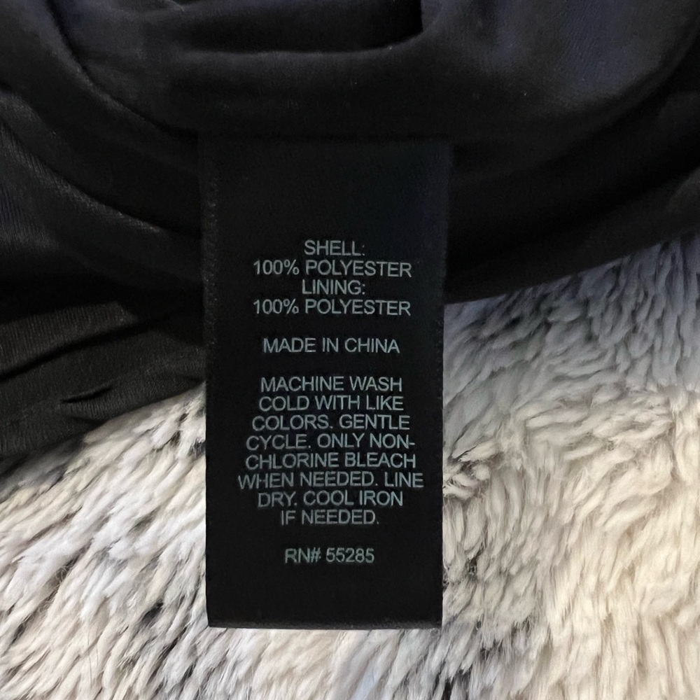 EXPRESS Black Front-Zip A-Line Dress - Picture 4 of 4